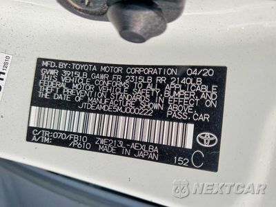 Zdjęcie 12 z 12 samochodu: 2021 TOYOTA COROLLA LE VIN:JTDEAMDE5MJ000222 - miniatura