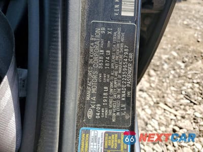 Zdjęcie 12 z 12 samochodu: 2009 KIA RIO BASE VIN:KNADE223596547987 - miniatura