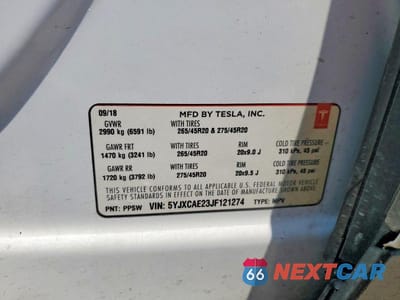 Zdjęcie 13 z 13 samochodu: 2018 TESLA MODEL X VIN:5YJXCAE23JF121274 - miniatura