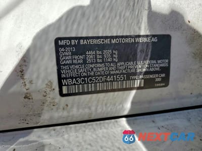 Zdjęcie 13 z 13 samochodu: 2013 BMW 328 I SULEV VIN:WBA3C1C52DF441551 - miniatura