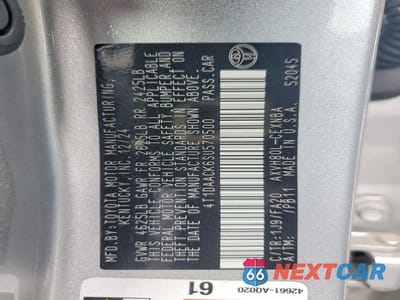 Zdjęcie 12 z 12 samochodu: 2025 TOYOTA CAMRY LE VIN:4T1DAACK6SU570500 - miniatura