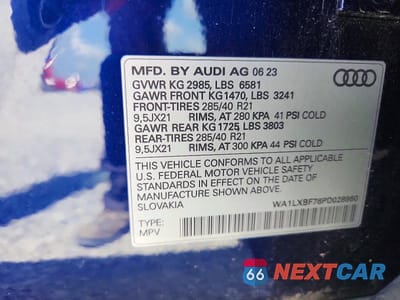 Zdjęcie 13 z 13 samochodu: 2023 AUDI Q7 PREMIUM PLUS VIN:WA1LXBF78PD028960 - miniatura