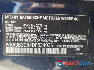 Zdjęcie 13 z 13 samochodu: 2013 BMW 328 XI VIN:WBA3B3C54DF534036 - miniatura