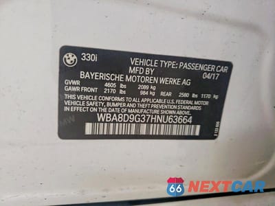 Zdjęcie 13 z 13 samochodu: 2017 BMW 330 XI VIN:WBA8D9G37HNU63664 - miniatura