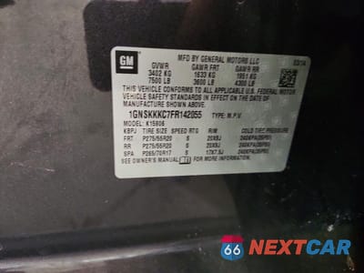 Zdjęcie 13 z 13 samochodu: 2015 CHEVROLET SUBURBAN K1500 LTZ VIN:1GNSKKKC7FR142055 - miniatura