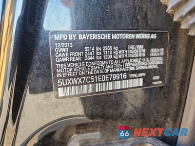 Zdjęcie 13 z 13 samochodu: 2014 BMW X3 XDRIVE35I VIN:5UXWX7C51E0E79916 - miniatura