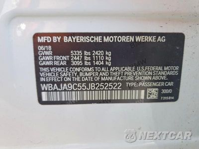 Zdjęcie 12 z 12 samochodu: 2018 BMW 530E VIN:WBAJA9C55JB252522 - miniatura