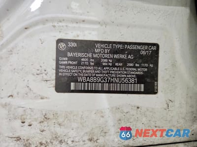 Zdjęcie 12 z 12 samochodu: 2017 BMW 330 I VIN:WBA8B9G37HNU56381 - miniatura