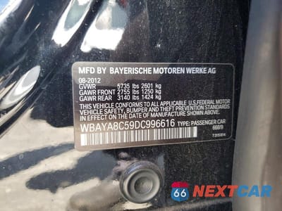 Zdjęcie 12 z 12 samochodu: 2013 BMW 750 I VIN:WBAYA8C59DC996616 - miniatura