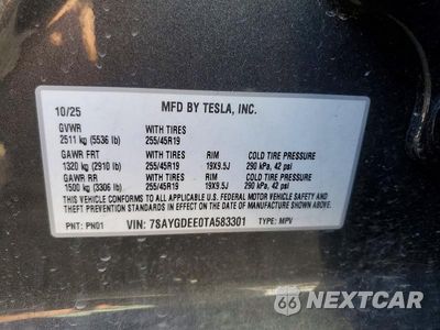 Zdjęcie 13 z 13 samochodu: 2026 TESLA MODEL Y VIN:7SAYGDEE0TA583301 - miniatura
