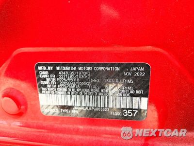 Zdjęcie 12 z 12 samochodu: 2023 MITSUBISHI OUTLANDER SPORT S/SE VIN:JA4ARUAU4PU003323 - miniatura