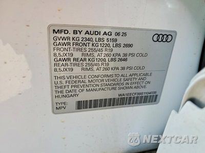Zdjęcie 12 z 12 samochodu: 2025 AUDI Q3 PREMIUM PLUS S LINE 45 VIN:WA1EECF39S1104035 - miniatura