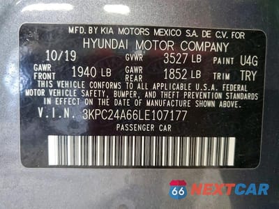 Zdjęcie 12 z 12 samochodu: 2020 HYUNDAI ACCENT SEL VIN:3KPC24A66LE107177 - miniatura