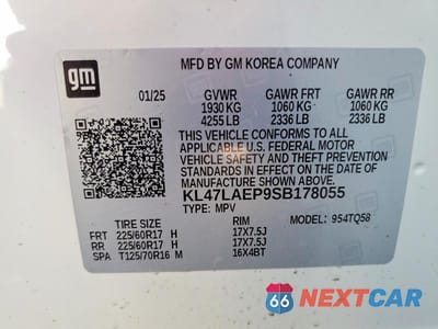 Zdjęcie 13 z 13 samochodu: 2025 BUICK ENVISTA PREFERRED VIN:KL47LAEP9SB178055 - miniatura