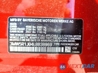 Zdjęcie 13 z 13 samochodu: 2020 BMW 330I VIN:3MW5R1J04L8B38969 - miniatura