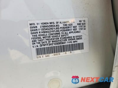 Zdjęcie 13 z 13 samochodu: 2014 HONDA PILOT LX VIN:5FNYF3H21EB005841 - miniatura