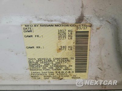 Zdjęcie 13 z 13 samochodu: 2017 NISSAN ALTIMA 2.5 S VIN:1N4AL3AP3HN348243 - miniatura