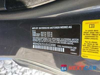 Zdjęcie 12 z 12 samochodu: 2018 BMW 440I VIN:WBA4Z5C53JEA33090 - miniatura