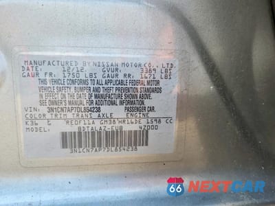 Zdjęcie 13 z 13 samochodu: 2013 NISSAN VERSA 1.6 S VIN:3N1CN7AP7DL854238 - miniatura