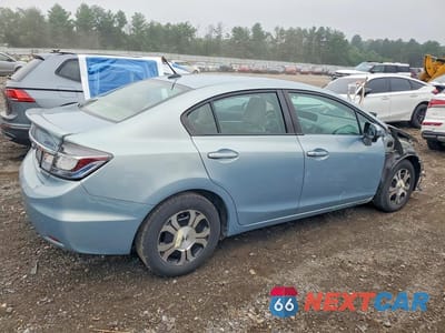 Trzecie zdjęcie samochodu z tyłu: 2014 HONDA CIVIC HYBRID L VIN:19XFB4F32EE000464 - miniatura