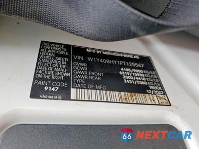 Zdjęcie 12 z 12 samochodu: 2023 MERCEDES-BENZ SPRINTER 2500 DELIVERY VAN VIN:W1Y40BHY1PT125567 - miniatura