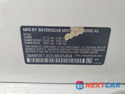 Zdjęcie 12 z 12 samochodu: 2020 BMW 330XI VIN:3MW5R7J03L8B45494 - miniatura