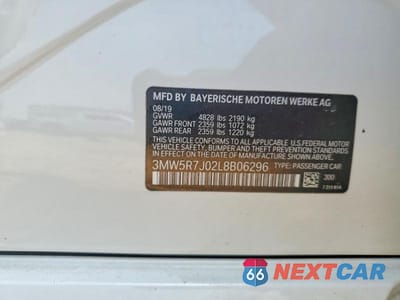 Zdjęcie 12 z 12 samochodu: 2020 BMW 330XI VIN:3MW5R7J02L8B06296 - miniatura