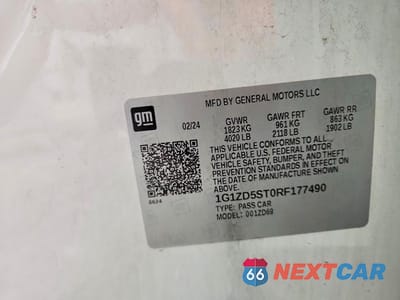 Zdjęcie 13 z 13 samochodu: 2024 CHEVROLET MALIBU LT VIN:1G1ZD5ST0RF177490 - miniatura