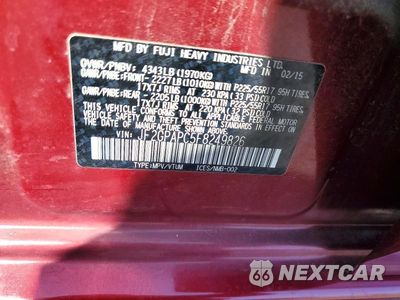 Zdjęcie 13 z 13 samochodu: 2015 SUBARU XV CROSSTREK 2.0 LIMITED VIN:JF2GPAPC5F8249826 - miniatura