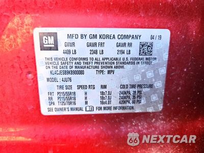 Zdjęcie 13 z 13 samochodu: 2019 BUICK ENCORE PREFERRED VIN:KL4CJESB9KB900080 - miniatura