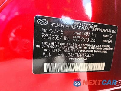 Zdjęcie 12 z 12 samochodu: 2015 HYUNDAI SONATA SE VIN:5NPE24AF1FH175010 - miniatura