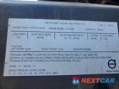 Zdjęcie 9 z 10 samochodu: 2023 VOLVO VN VNL VIN:4V4NC9EH5PN338477 - miniatura