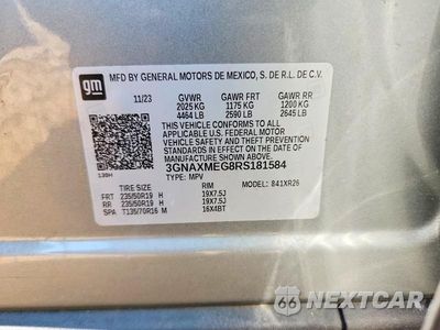 Zdjęcie 14 z 14 samochodu: 2024 CHEVROLET EQUINOX RS VIN:3GNAXMEG8RS181584 - miniatura