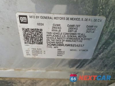 Zdjęcie 13 z 13 samochodu: 2024 CHEVROLET BLAZER 2LT VIN:3GNKDBRJ5RS216217 - miniatura