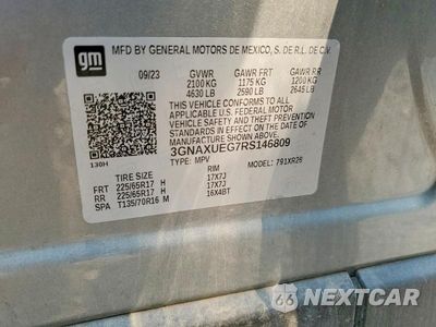 Zdjęcie 13 z 13 samochodu: 2024 CHEVROLET EQUINOX LT VIN:3GNAXUEG7RS146809 - miniatura