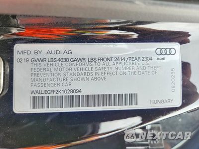Zdjęcie 13 z 13 samochodu: 2019 AUDI A3 PREMIUM PLUS VIN:WAUJEGFF2K1028094 - miniatura
