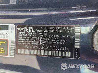 Zdjęcie 12 z 12 samochodu: 2012 MINI COOPER VIN:WMWSU3C51CT259344 - miniatura