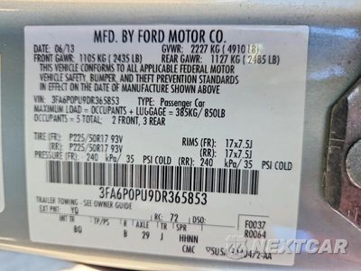 Zdjęcie 12 z 12 samochodu: 2013 FORD FUSION SE PHEV VIN:3FA6P0PU9DR365853 - miniatura
