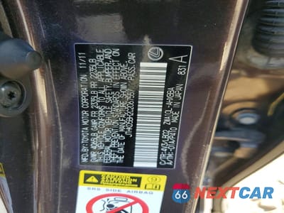 Zdjęcie 12 z 12 samochodu: 2012 LEXUS CT 200 VIN:JTHKD5BH2C2067557 - miniatura