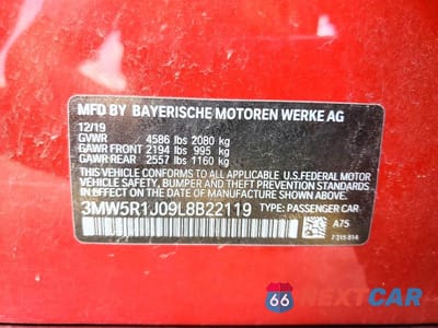 Zdjęcie 12 z 12 samochodu: 2020 BMW 330I VIN:3MW5R1J09L8B22119 - miniatura