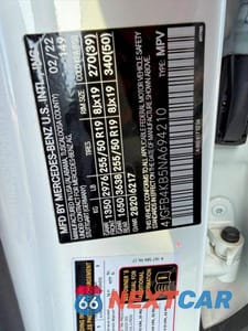 Zdjęcie 13 z 13 samochodu: 2022 MERCEDES-BENZ GLE 350 4MATIC VIN:4JGFB4KB5NA694210 - miniatura