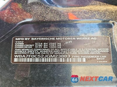 Zdjęcie 12 z 12 samochodu: 2018 BMW 750 I VIN:WBA7F0C52JGM23883 - miniatura