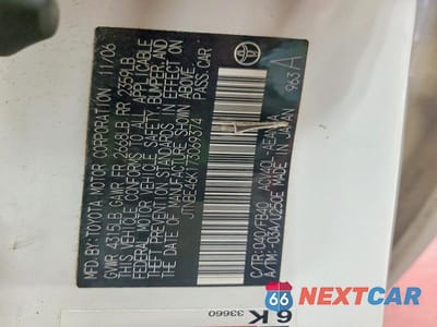 Zdjęcie 12 z 12 samochodu: 2007 TOYOTA CAMRY CE VIN:JTNBE46K173069374 - miniatura