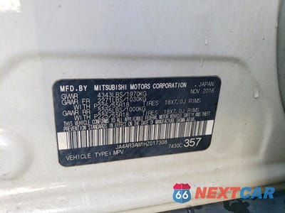 Zdjęcie 13 z 13 samochodu: 2017 MITSUBISHI OUTLANDER SPORT ES VIN:JA4AR3AW1HZ017308 - miniatura