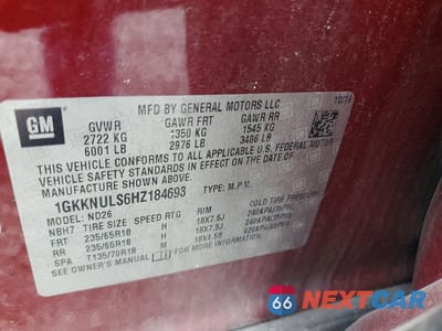 Zdjęcie 13 z 13 samochodu: 2017 GMC ACADIA SLT-1 VIN:1GKKNULS6HZ184693 - miniatura