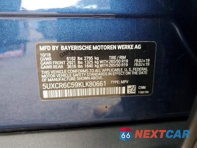 Zdjęcie 13 z 13 samochodu: 2019 BMW X5 XDRIVE40I VIN:5UXCR6C59KLK80661 - miniatura