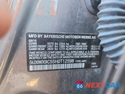 Zdjęcie 13 z 13 samochodu: 2017 BMW X3 XDRIVE28I VIN:5UXWX9C55H0T12598 - miniatura