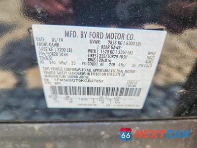 Zdjęcie 13 z 13 samochodu: 2019 FORD EXPLORER SPORT VIN:1FM5K8GT9KGB27852 - miniatura