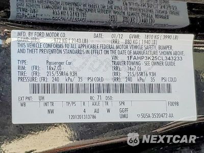 Zdjęcie 13 z 13 samochodu: 2012 FORD FOCUS SE VIN:1FAHP3K25CL343233 - miniatura