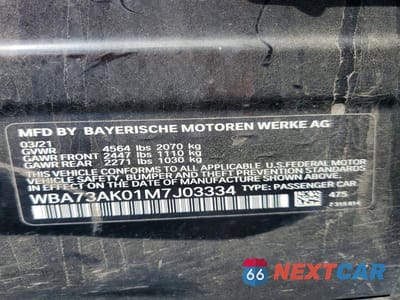 Zdjęcie 12 z 12 samochodu: 2021 BMW 228XI VIN:WBA73AK01M7J03334 - miniatura